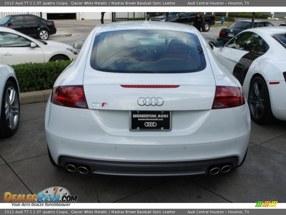 2013 Audi TT S 2.0T quattro Coupe Glacier White Metallic / Madras Brown Baseball Optic Leather Photo #5