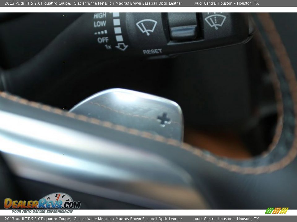 2013 Audi TT S 2.0T quattro Coupe Glacier White Metallic / Madras Brown Baseball Optic Leather Photo #16