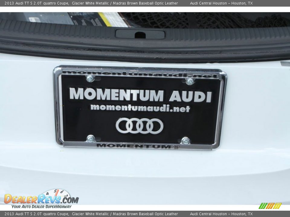 2013 Audi TT S 2.0T quattro Coupe Glacier White Metallic / Madras Brown Baseball Optic Leather Photo #18
