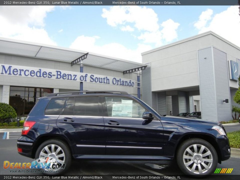 2012 Mercedes-Benz GLK 350 Lunar Blue Metallic / Almond/Black Photo #1