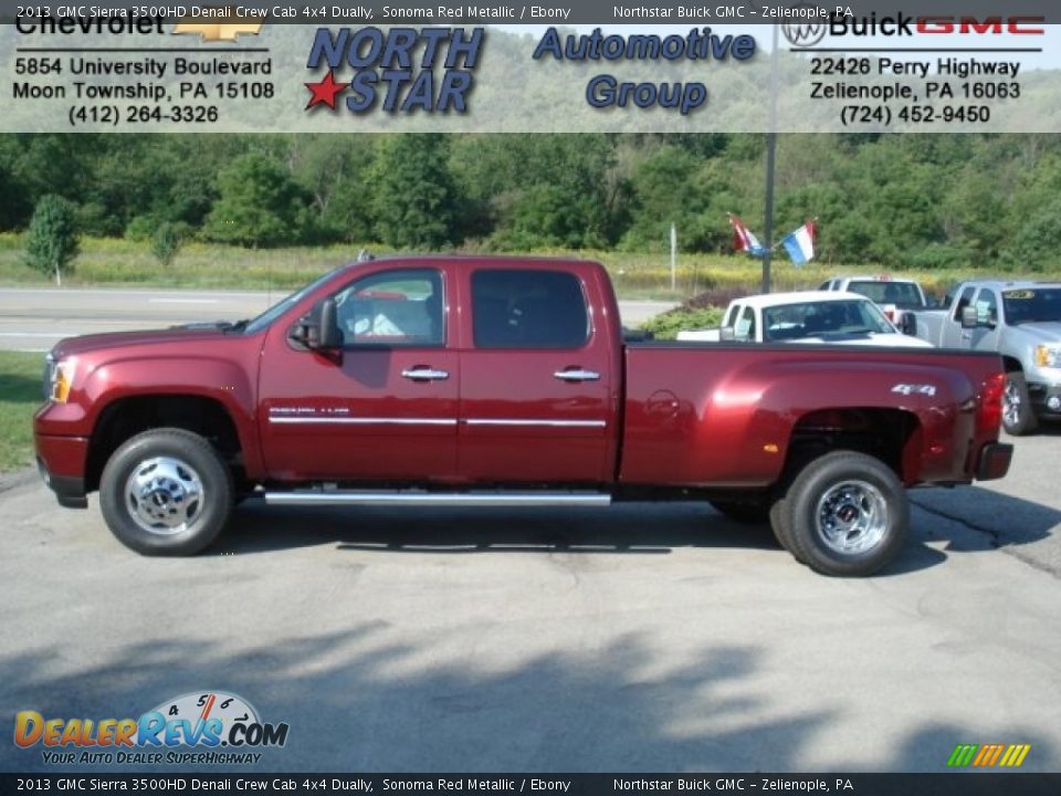 2013 GMC Sierra 3500HD Denali Crew Cab 4x4 Dually Sonoma Red Metallic / Ebony Photo #1