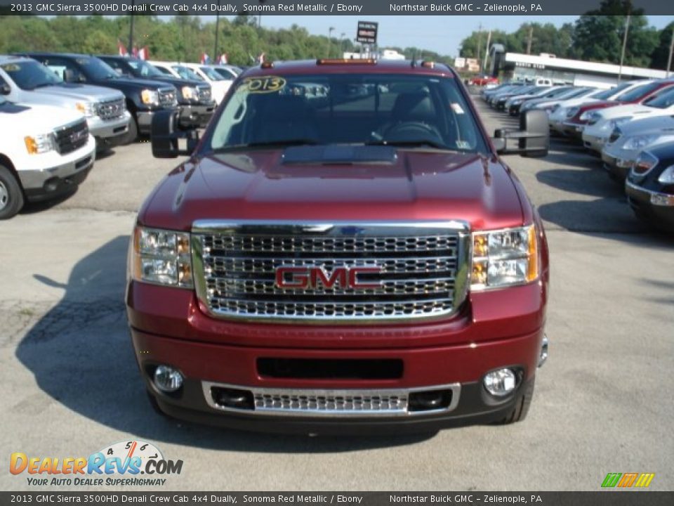 2013 GMC Sierra 3500HD Denali Crew Cab 4x4 Dually Sonoma Red Metallic / Ebony Photo #3