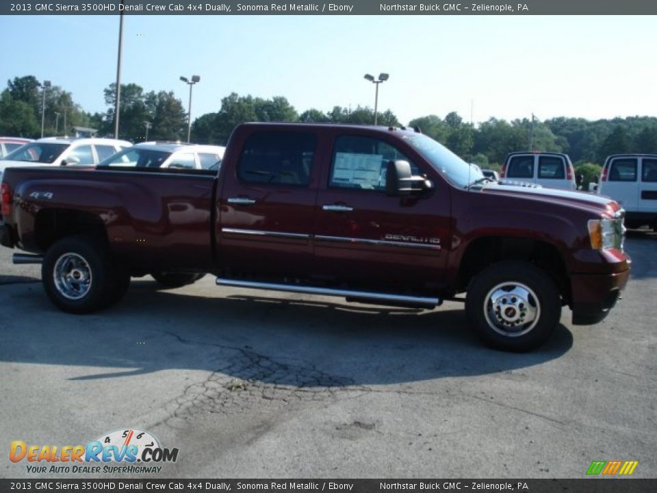 2013 GMC Sierra 3500HD Denali Crew Cab 4x4 Dually Sonoma Red Metallic / Ebony Photo #5