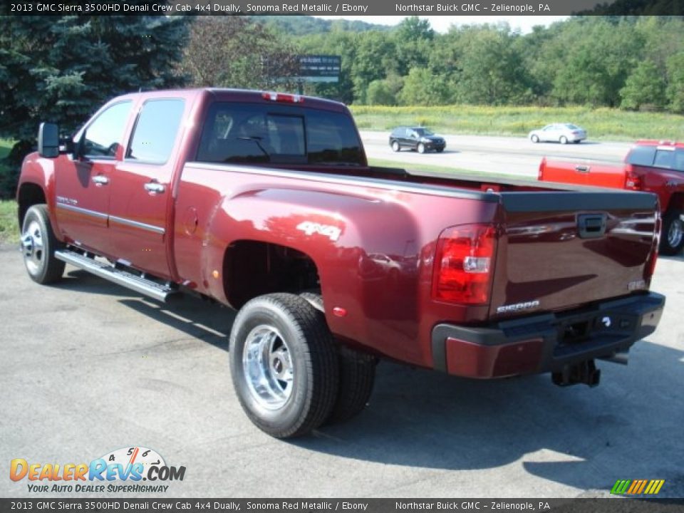2013 GMC Sierra 3500HD Denali Crew Cab 4x4 Dually Sonoma Red Metallic / Ebony Photo #8