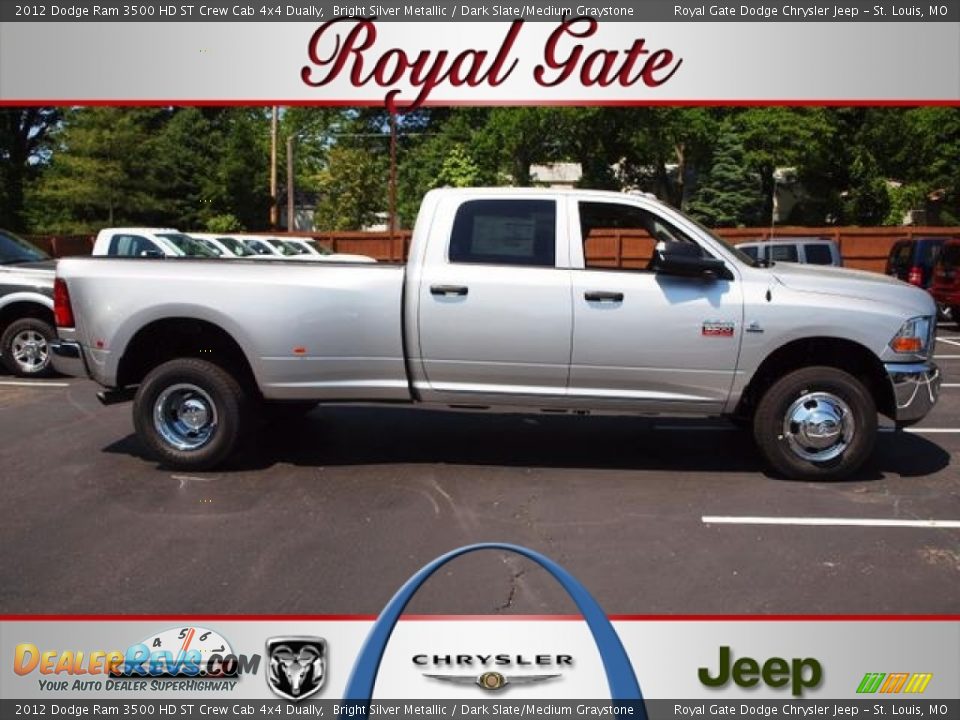 2012 Dodge Ram 3500 HD ST Crew Cab 4x4 Dually Bright Silver Metallic / Dark Slate/Medium Graystone Photo #1