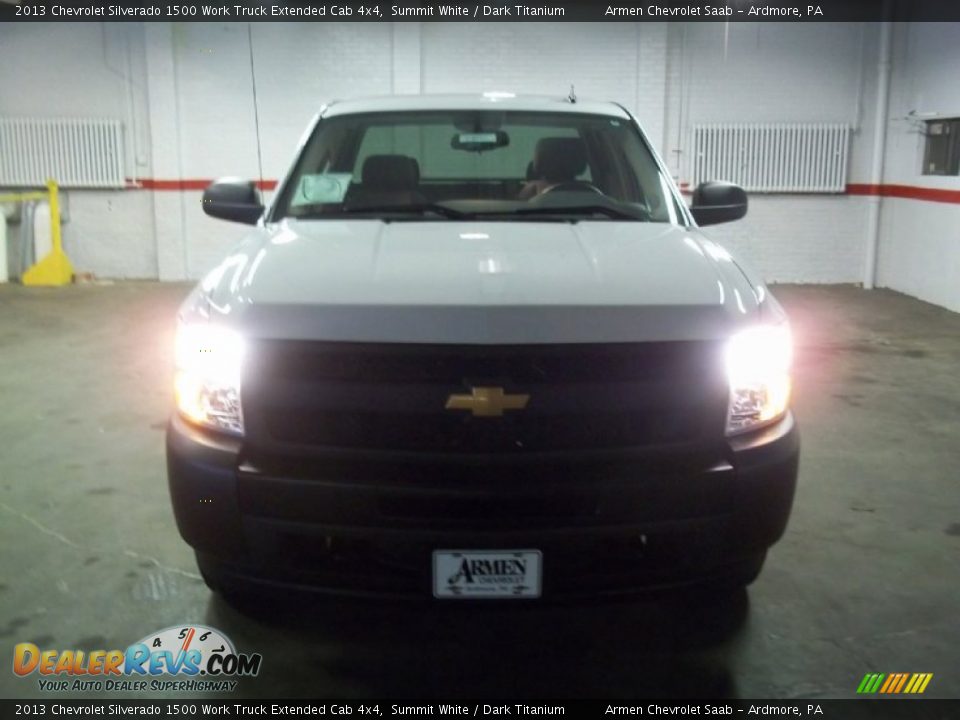 2013 Chevrolet Silverado 1500 Work Truck Extended Cab 4x4 Summit White / Dark Titanium Photo #2