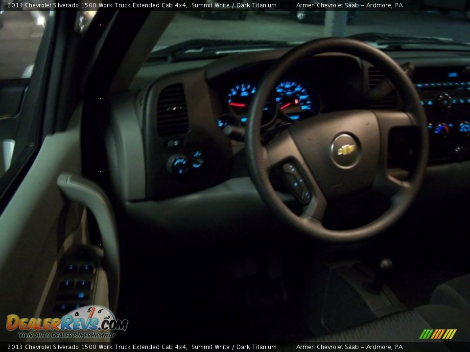 2013 Chevrolet Silverado 1500 Work Truck Extended Cab 4x4 Summit White / Dark Titanium Photo #7