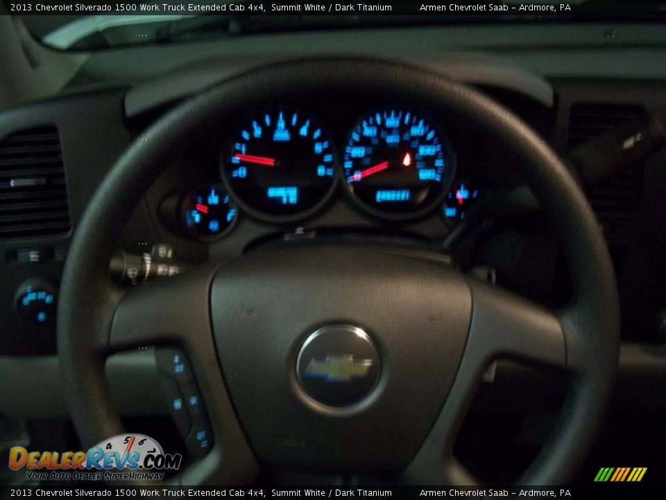 2013 Chevrolet Silverado 1500 Work Truck Extended Cab 4x4 Summit White / Dark Titanium Photo #12
