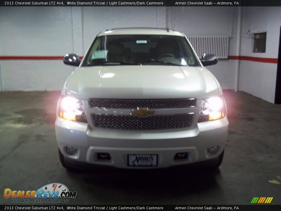 2013 Chevrolet Suburban LTZ 4x4 White Diamond Tricoat / Light Cashmere/Dark Cashmere Photo #2