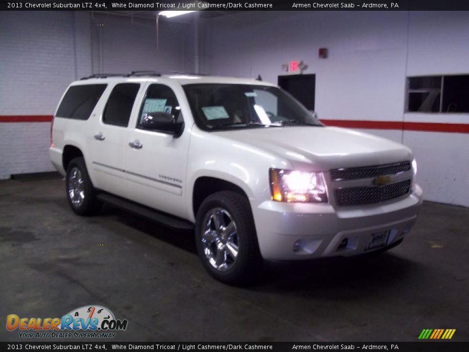 2013 Chevrolet Suburban LTZ 4x4 White Diamond Tricoat / Light Cashmere/Dark Cashmere Photo #3