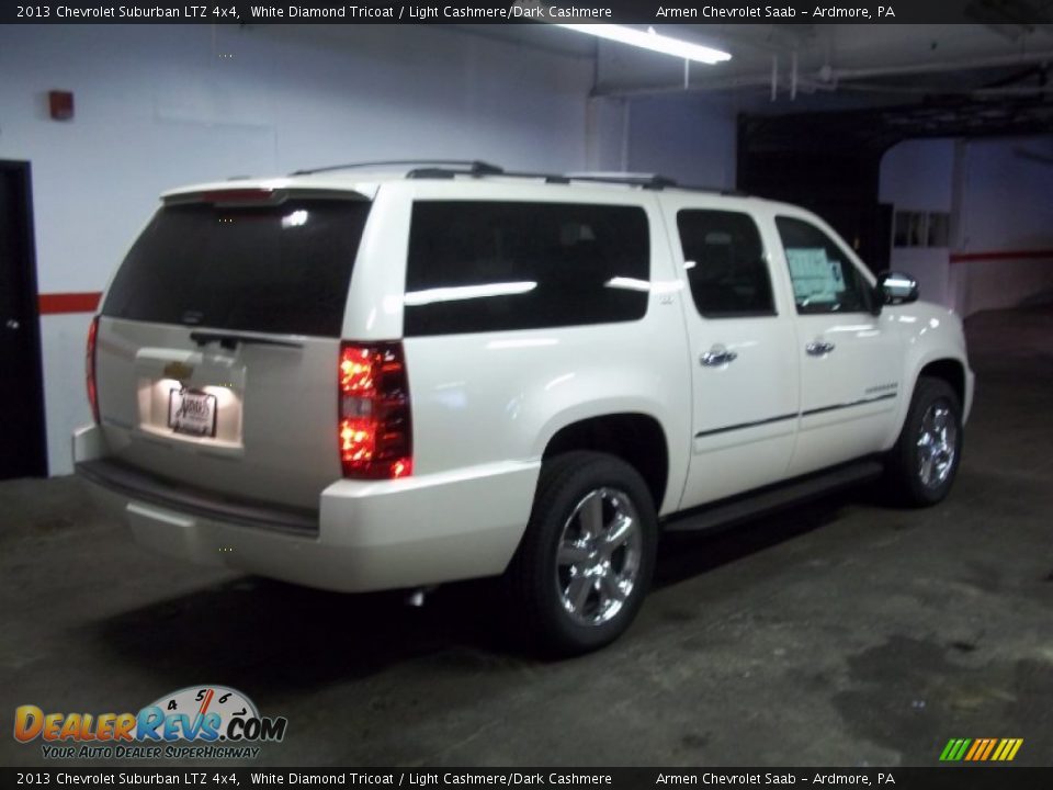 2013 Chevrolet Suburban LTZ 4x4 White Diamond Tricoat / Light Cashmere/Dark Cashmere Photo #5