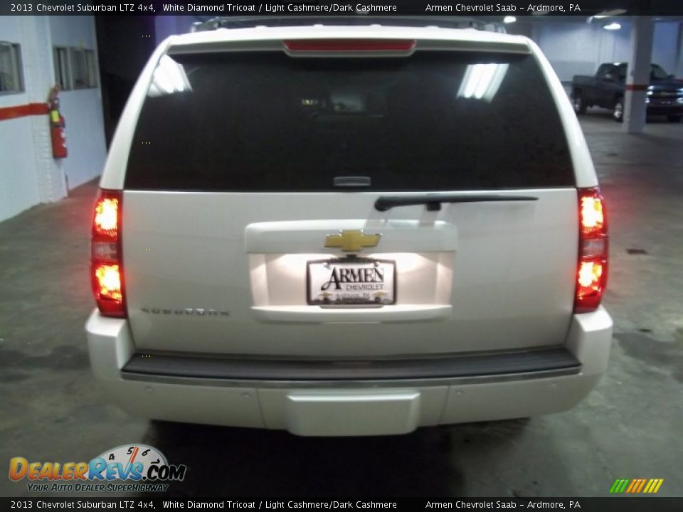 2013 Chevrolet Suburban LTZ 4x4 White Diamond Tricoat / Light Cashmere/Dark Cashmere Photo #6