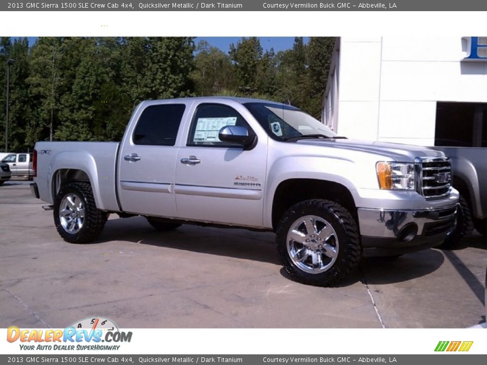 2013 GMC Sierra 1500 SLE Crew Cab 4x4 Quicksilver Metallic / Dark Titanium Photo #1