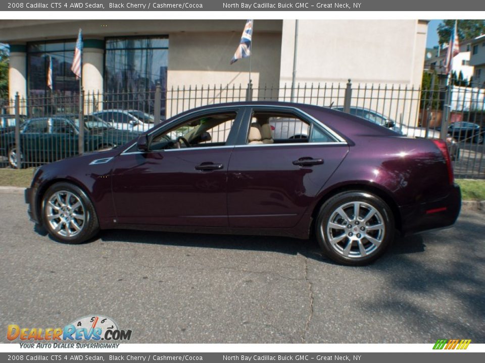 2008 Cadillac CTS 4 AWD Sedan Black Cherry / Cashmere/Cocoa Photo #3