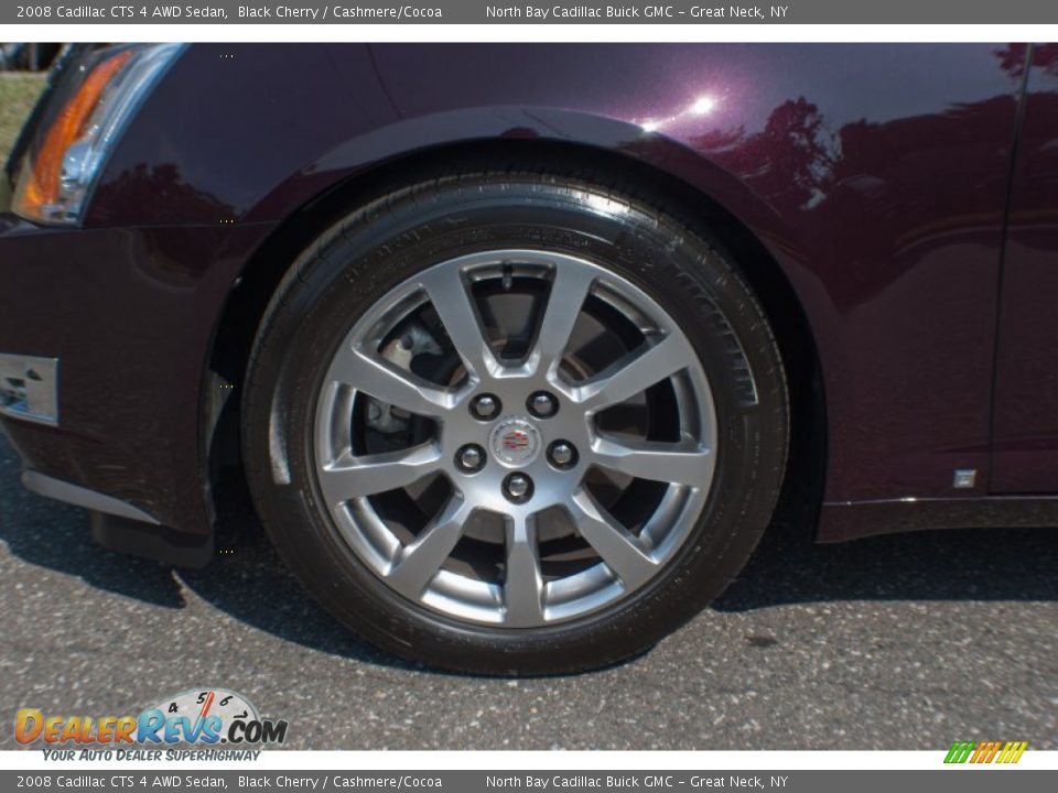 2008 Cadillac CTS 4 AWD Sedan Black Cherry / Cashmere/Cocoa Photo #8