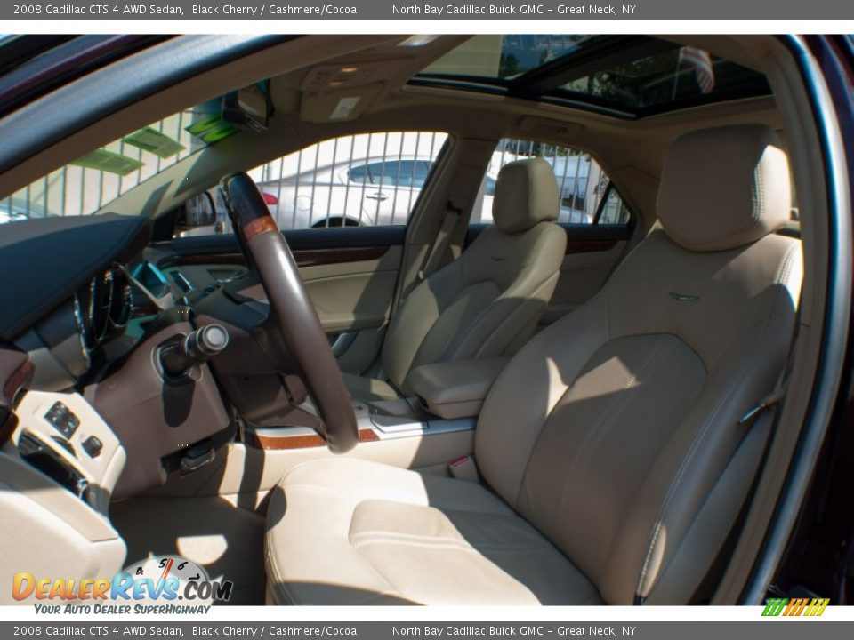 2008 Cadillac CTS 4 AWD Sedan Black Cherry / Cashmere/Cocoa Photo #20