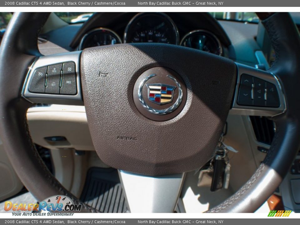 2008 Cadillac CTS 4 AWD Sedan Black Cherry / Cashmere/Cocoa Photo #27