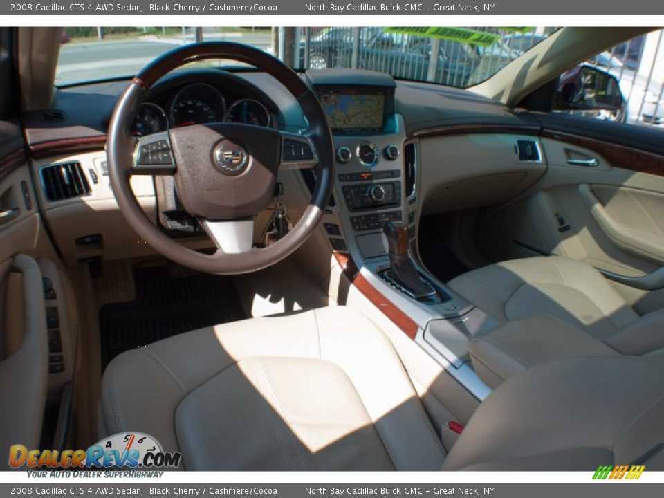 2008 Cadillac CTS 4 AWD Sedan Black Cherry / Cashmere/Cocoa Photo #28