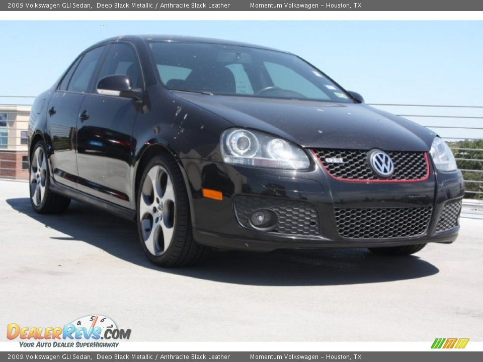 2009 Volkswagen GLI Sedan Deep Black Metallic / Anthracite Black Leather Photo #1