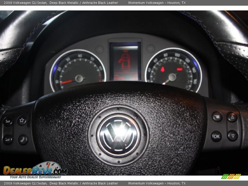 2009 Volkswagen GLI Sedan Deep Black Metallic / Anthracite Black Leather Photo #20