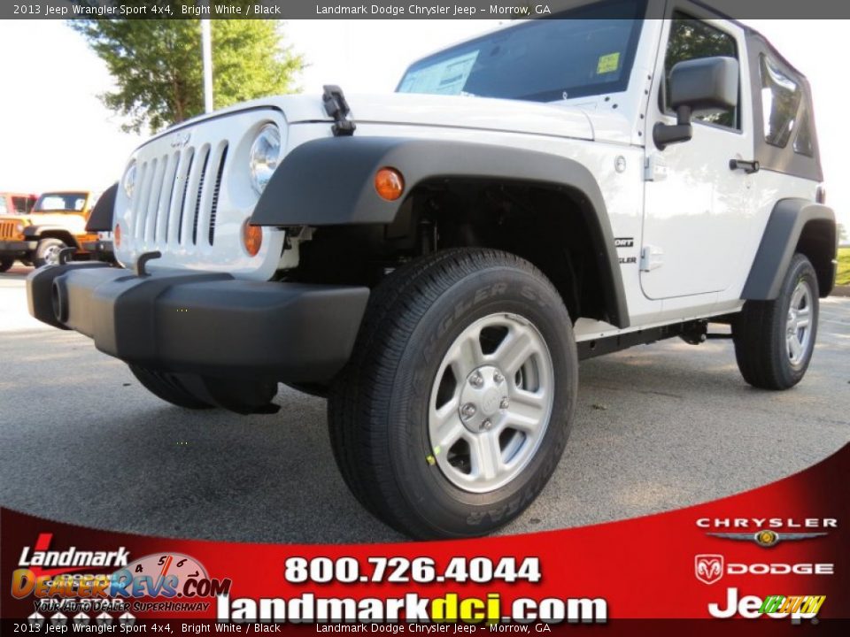 2013 Jeep Wrangler Sport 4x4 Bright White / Black Photo #1