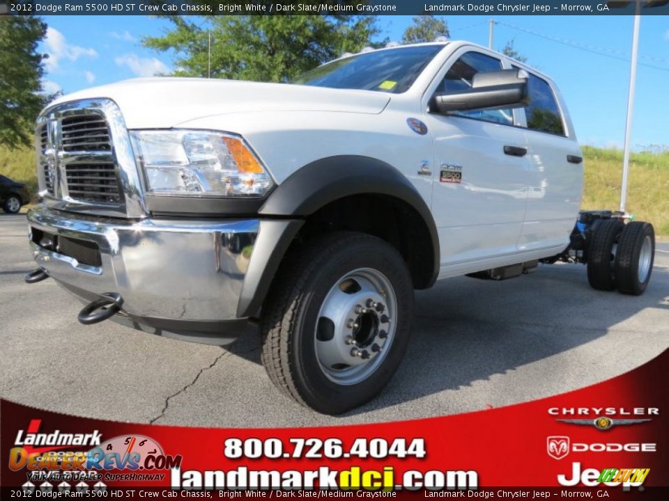 2012 Dodge Ram 5500 HD ST Crew Cab Chassis Bright White / Dark Slate/Medium Graystone Photo #1