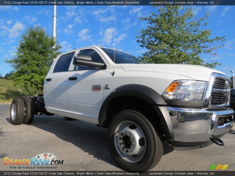 2012 Dodge Ram 5500 HD ST Crew Cab Chassis Bright White / Dark Slate/Medium Graystone Photo #4