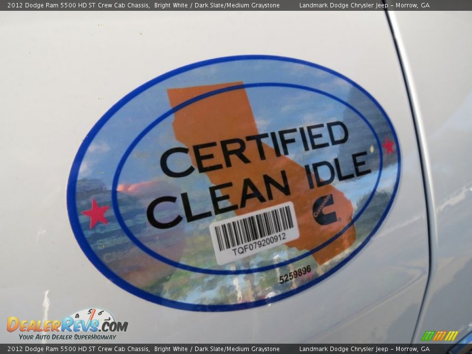 2012 Dodge Ram 5500 HD ST Crew Cab Chassis Bright White / Dark Slate/Medium Graystone Photo #7