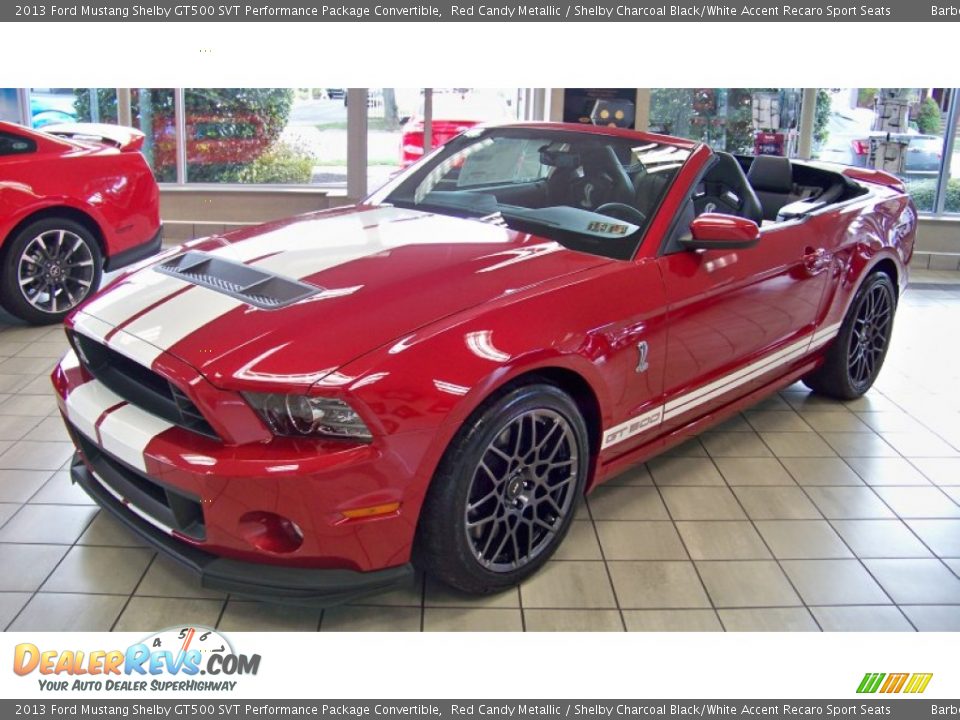 Front 3/4 View of 2013 Ford Mustang Shelby GT500 SVT Performance Package Convertible Photo #1