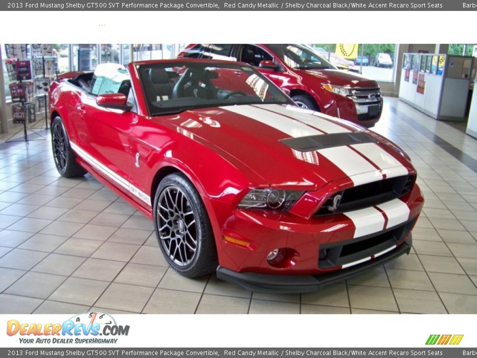 Front 3/4 View of 2013 Ford Mustang Shelby GT500 SVT Performance Package Convertible Photo #3