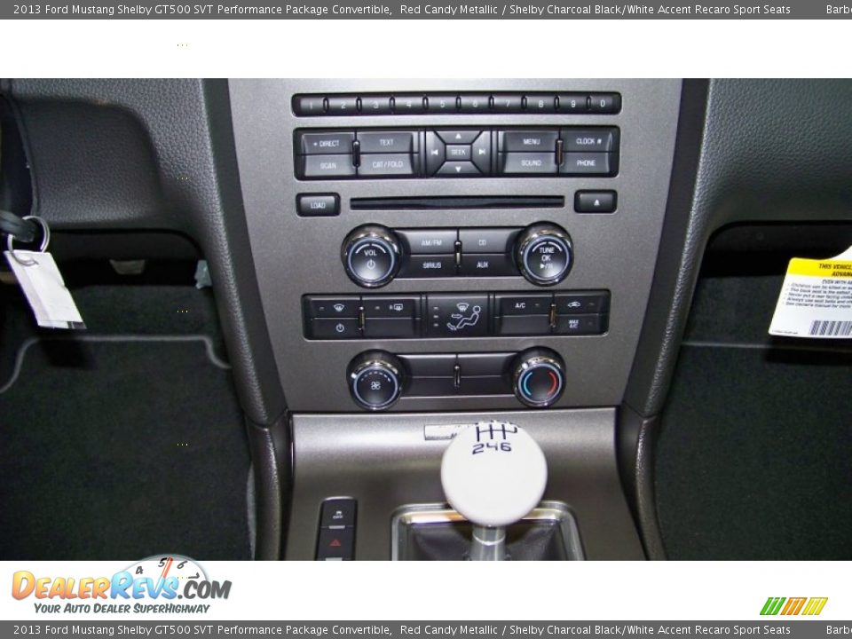 Controls of 2013 Ford Mustang Shelby GT500 SVT Performance Package Convertible Photo #17