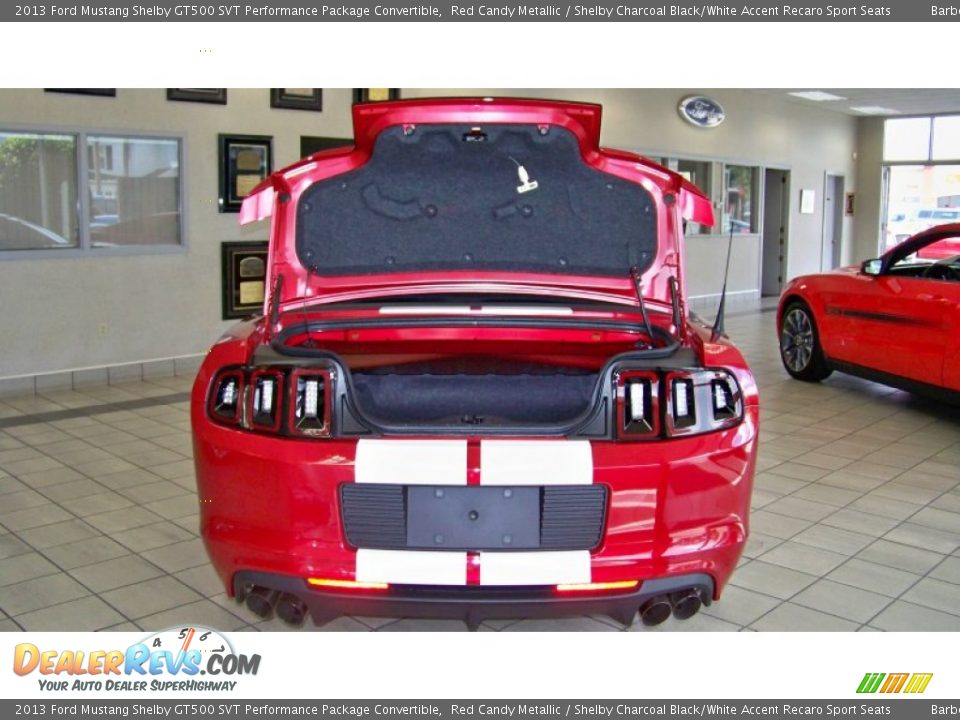 2013 Ford Mustang Shelby GT500 SVT Performance Package Convertible Red Candy Metallic / Shelby Charcoal Black/White Accent Recaro Sport Seats Photo #23