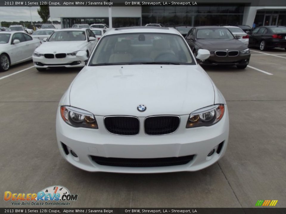 2013 BMW 1 Series 128i Coupe Alpine White / Savanna Beige Photo #7