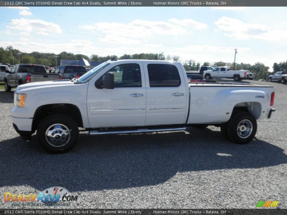 2013 GMC Sierra 3500HD Denali Crew Cab 4x4 Dually Summit White / Ebony Photo #4