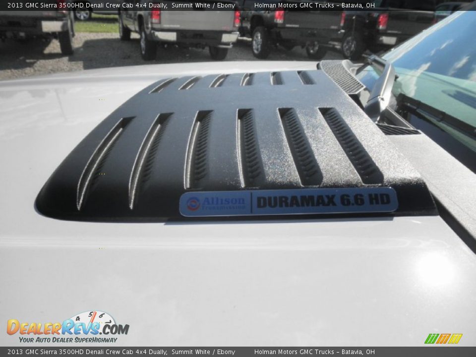 2013 GMC Sierra 3500HD Denali Crew Cab 4x4 Dually Summit White / Ebony Photo #5
