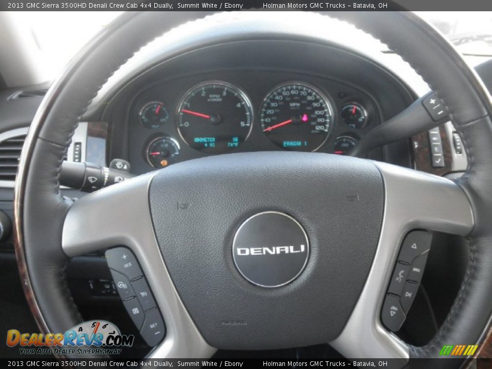 2013 GMC Sierra 3500HD Denali Crew Cab 4x4 Dually Summit White / Ebony Photo #10