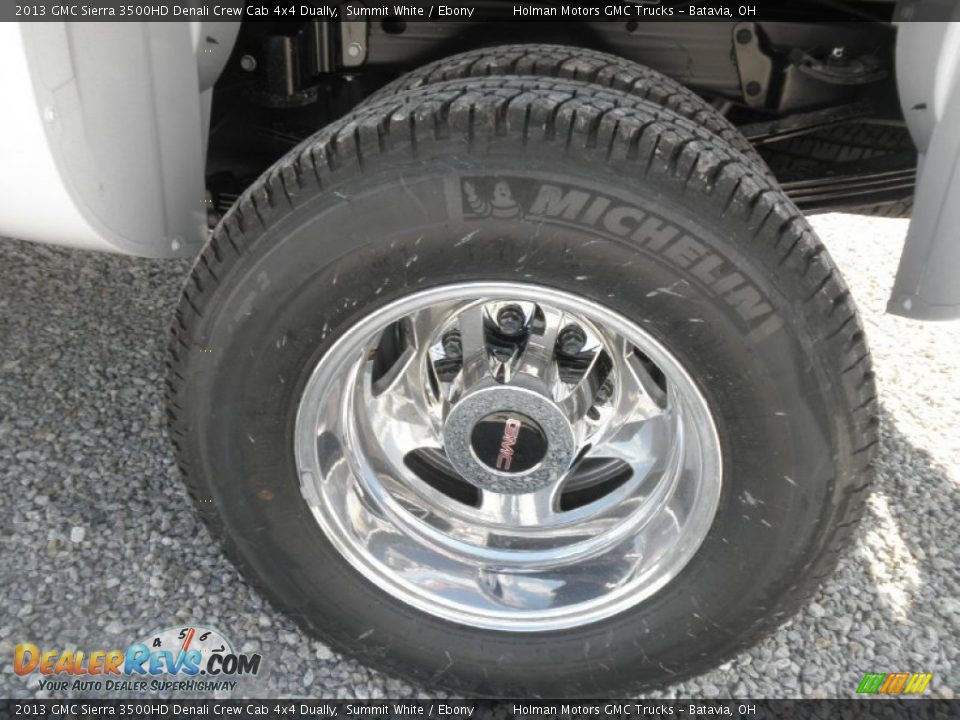 2013 GMC Sierra 3500HD Denali Crew Cab 4x4 Dually Summit White / Ebony Photo #18