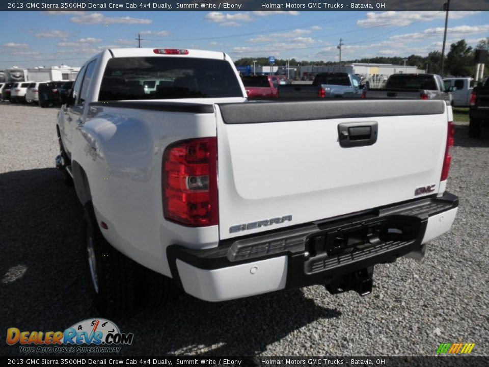 2013 GMC Sierra 3500HD Denali Crew Cab 4x4 Dually Summit White / Ebony Photo #19