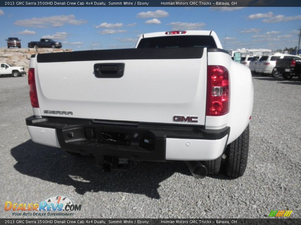 2013 GMC Sierra 3500HD Denali Crew Cab 4x4 Dually Summit White / Ebony Photo #20