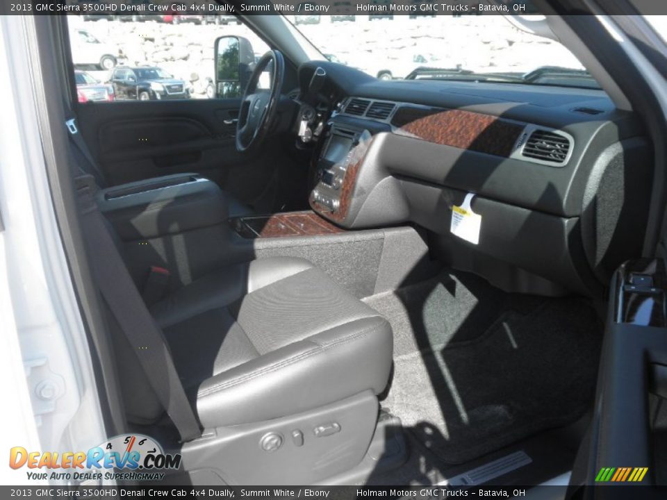 2013 GMC Sierra 3500HD Denali Crew Cab 4x4 Dually Summit White / Ebony Photo #22