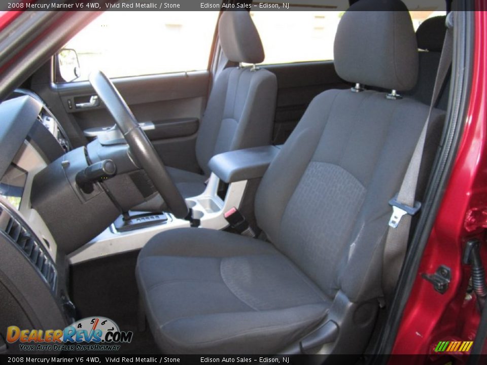 2008 Mercury Mariner V6 4WD Vivid Red Metallic / Stone Photo #13