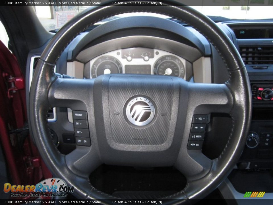 2008 Mercury Mariner V6 4WD Vivid Red Metallic / Stone Photo #22