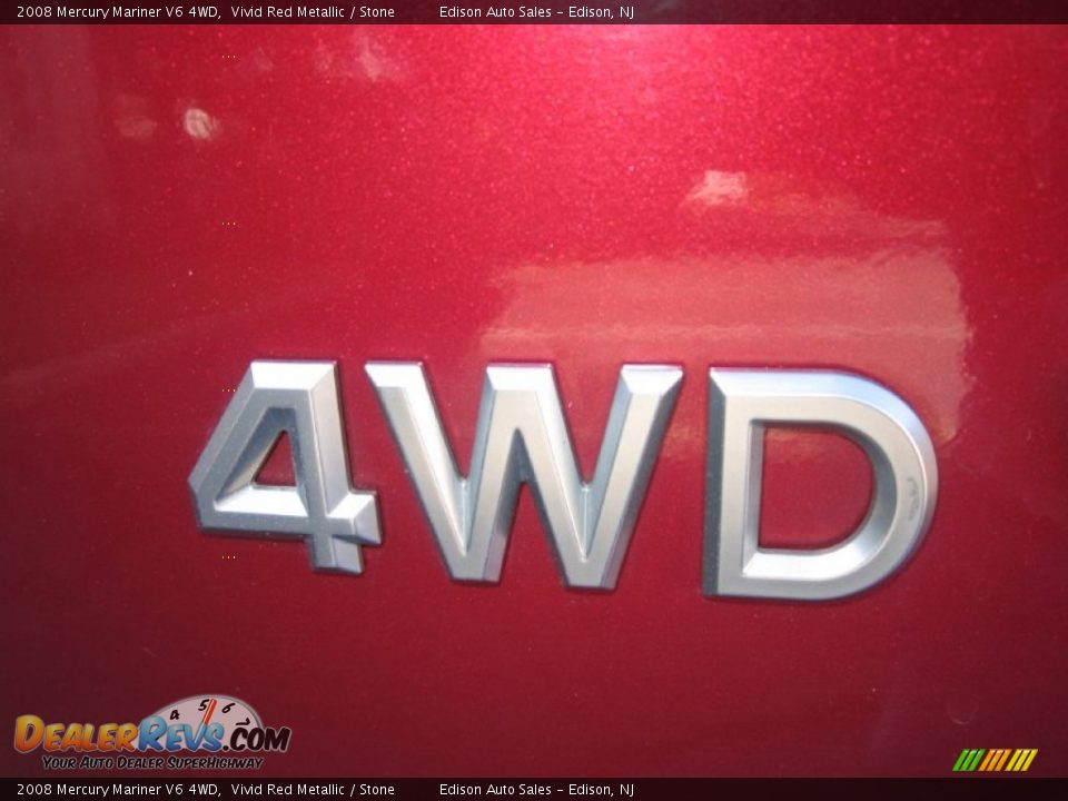 2008 Mercury Mariner V6 4WD Vivid Red Metallic / Stone Photo #27