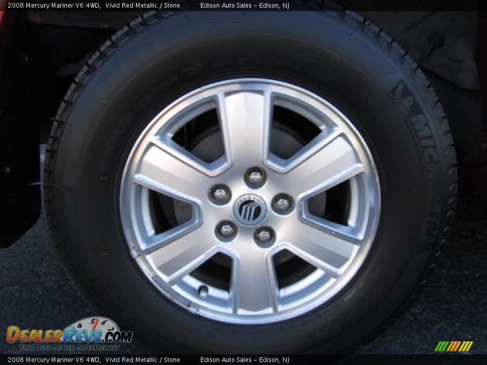 2008 Mercury Mariner V6 4WD Vivid Red Metallic / Stone Photo #29