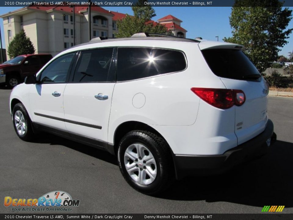 2010 Chevrolet Traverse LS AWD Summit White / Dark Gray/Light Gray Photo #3