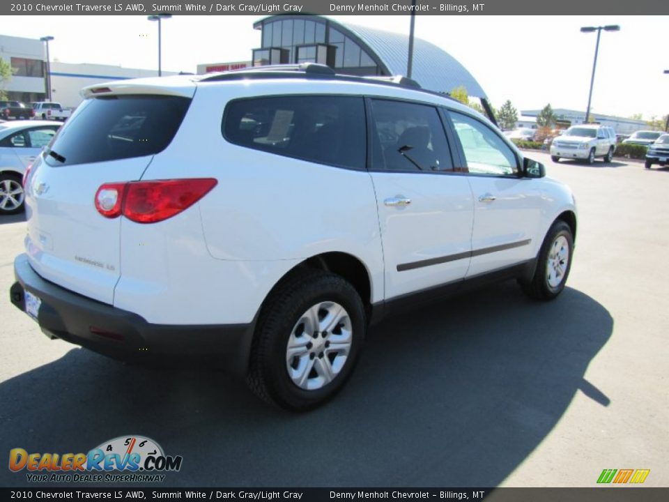 2010 Chevrolet Traverse LS AWD Summit White / Dark Gray/Light Gray Photo #5