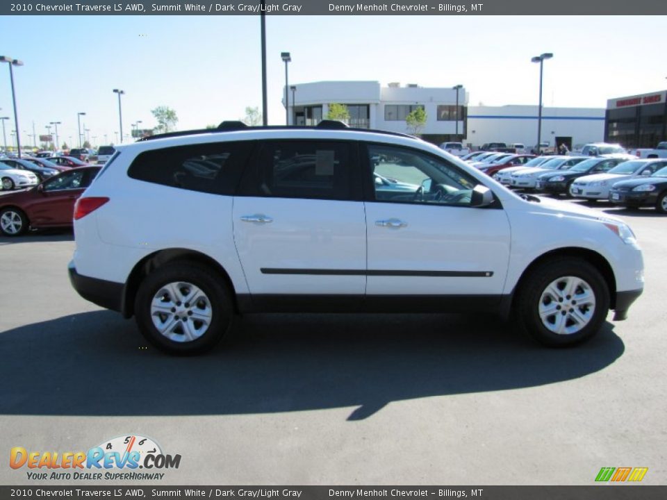 2010 Chevrolet Traverse LS AWD Summit White / Dark Gray/Light Gray Photo #6