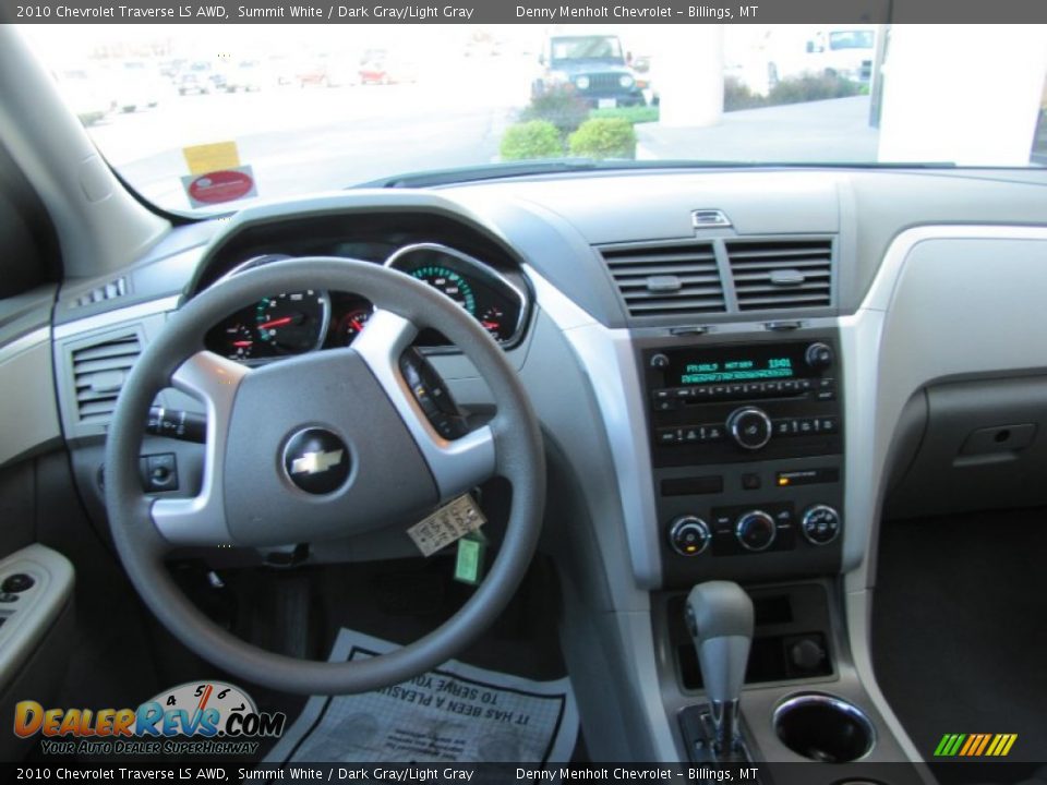 2010 Chevrolet Traverse LS AWD Summit White / Dark Gray/Light Gray Photo #11
