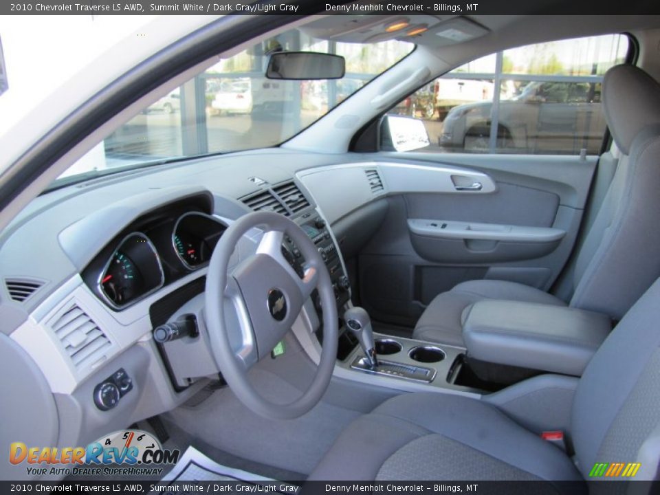 2010 Chevrolet Traverse LS AWD Summit White / Dark Gray/Light Gray Photo #12