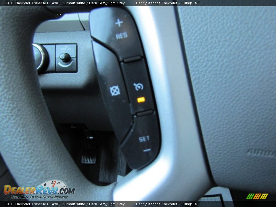 2010 Chevrolet Traverse LS AWD Summit White / Dark Gray/Light Gray Photo #15
